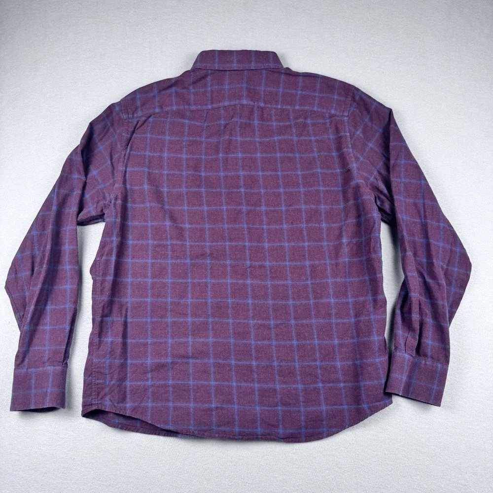 Untuckit Lightweight Dress Shirt Men L Plaid Office Commute Button LS Windowpane